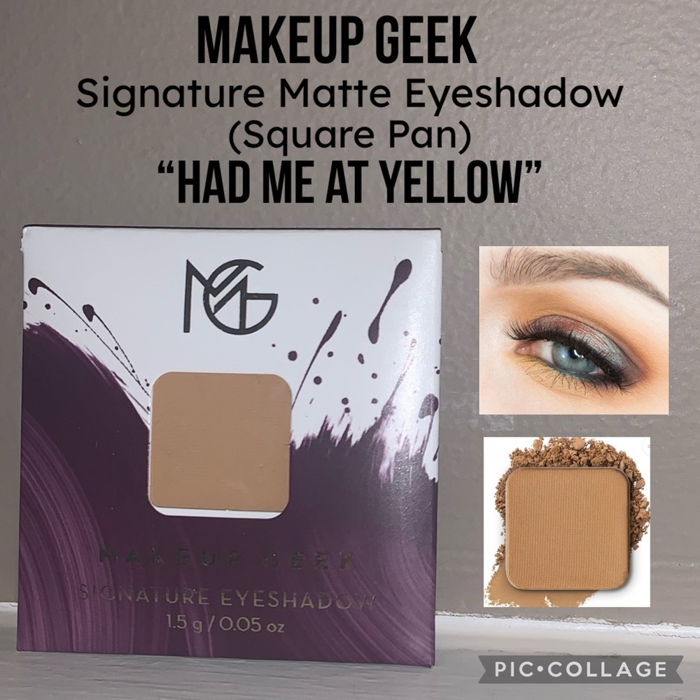 NWT Full Size MAKEUP GEEK Signature Matte Square Eyeshadow “HAD ME AT YELLOW”